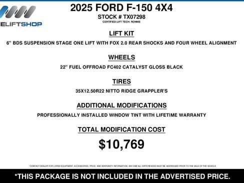 Used 2025 Ford F150 Lariat w/ Equipment Group 501A Mid image 2