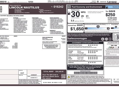 New 2026 Lincoln Nautilus Premier AWD/4WD image 29
