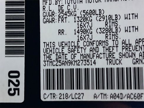 Certified 2019 Toyota Tacoma TRD Off-Road image 29