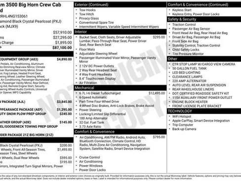 Used 2022 RAM 3500 Big Horn w/ Level C Equiment Group image 13