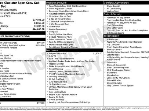 Used 2024 Jeep Gladiator Sport AWD/4WD image 39