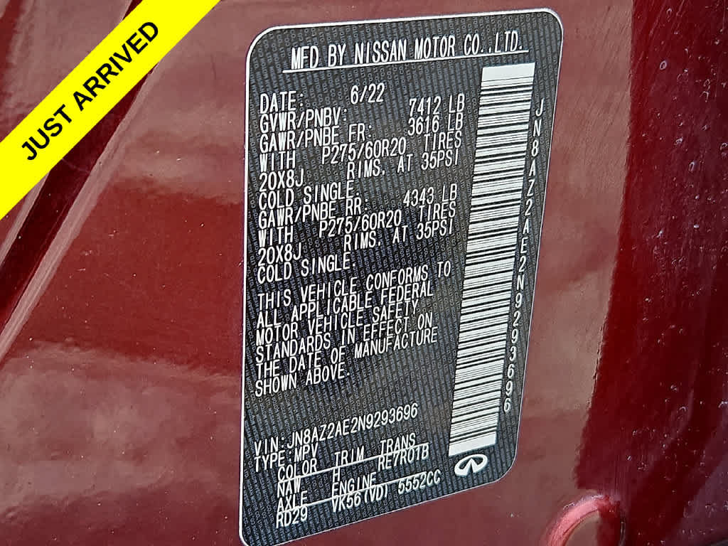 Used 2022 INFINITI QX80 Luxe w/ Cargo Package AWD/4WD image 30