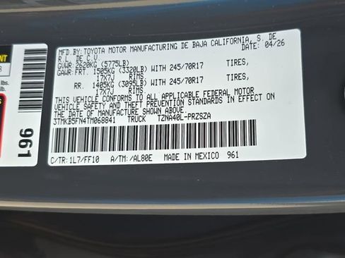 New 2026 Toyota Tacoma SR5 RWD image 35