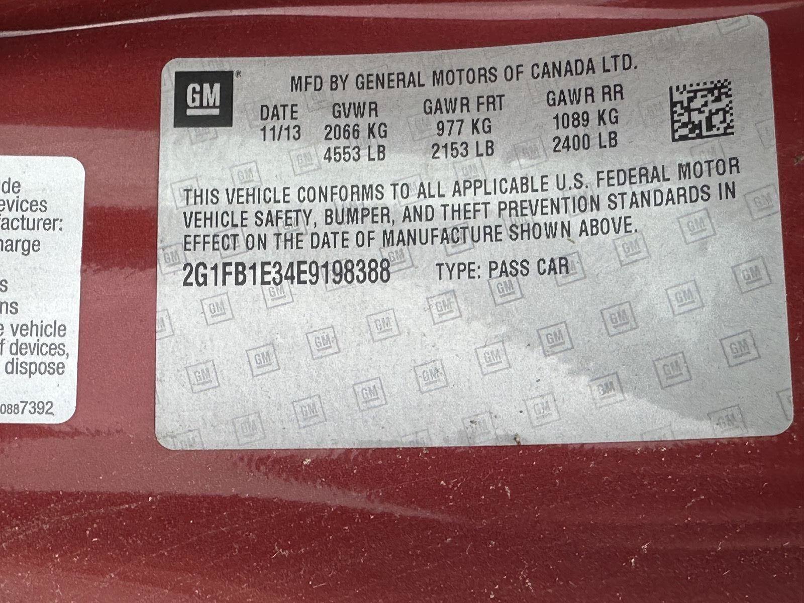 Used 2014 Chevrolet Camaro LT w/ RS Package RWD image 15