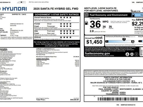 Used 2025 Hyundai Santa Fe SEL FWD image 4