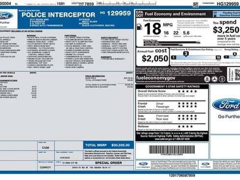 Used 2017 Ford Taurus Police Interceptor AWD image 15