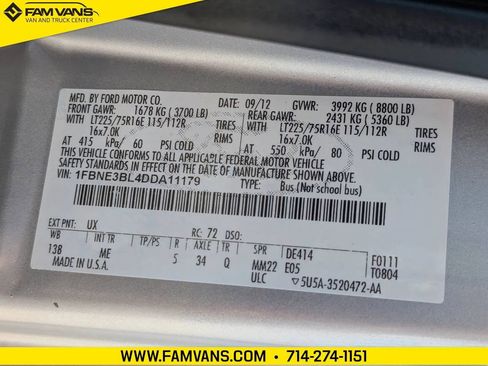 Used 2013 Ford E-350 and Econoline 350 XLT RWD image 20
