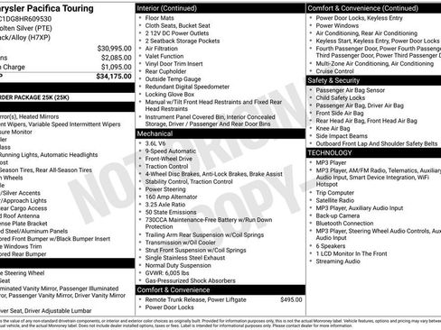 Used 2017 Chrysler Pacifica Touring FWD image 11
