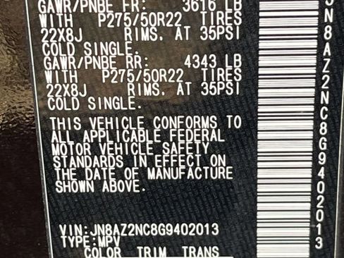 Used 2016 INFINITI QX80 w/ 22" Wheel Package image 8