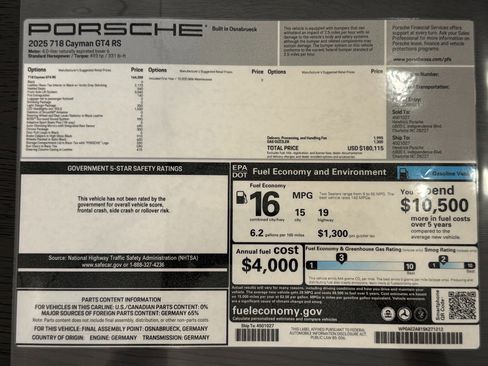 Used 2025 Porsche 718 Cayman GT4 RS image 78