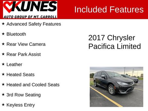 Used 2017 Chrysler Pacifica Limited w/ UConnect Theater Package FWD image 3