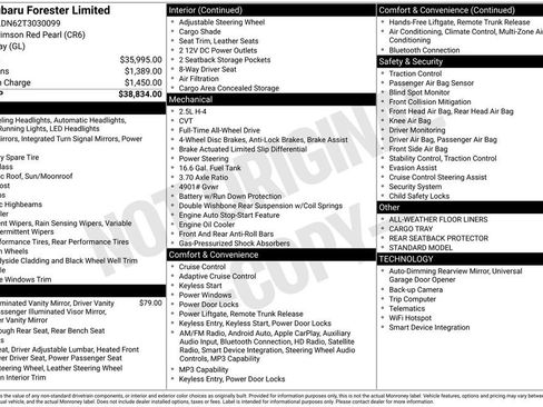 Certified 2026 Subaru Forester Limited AWD/4WD image 47