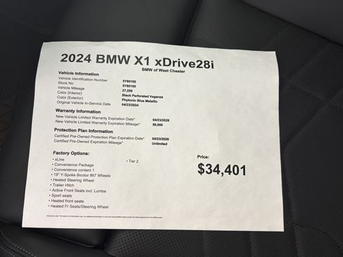 Certified 2024 BMW X1 xDrive28i w/ Convenience Package AWD/4WD image 18