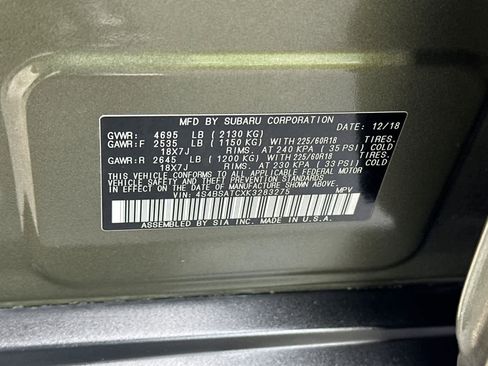 Used 2019 Subaru Outback 2.5i Touring w/ Popular Package #3A AWD/4WD image 34