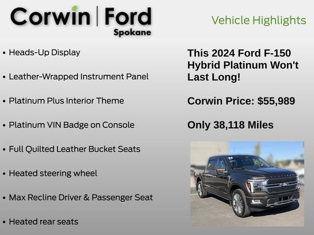 Certified 2024 Ford F150 Platinum w/ Equipment Group 703A Plus AWD/4WD image 25