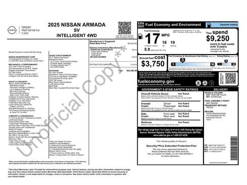 New 2025 Nissan Armada SV image 6