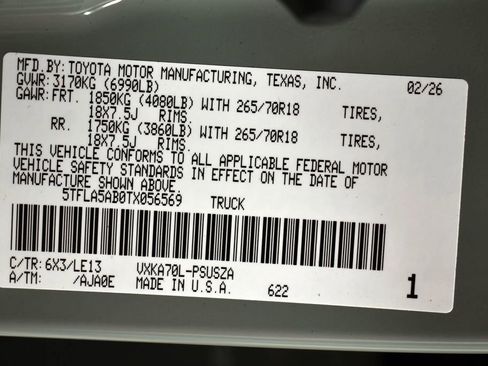 New 2026 Toyota Tundra SR5 RWD image 16