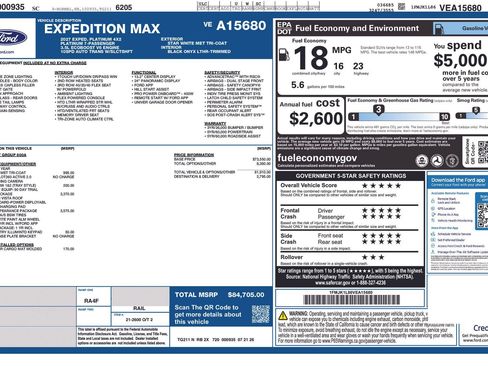 New 2027 Ford Expedition Max Platinum w/ Stealth Appearance Package RWD image 2