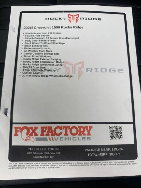 New 2026 Chevrolet Silverado 1500 RST AWD/4WD image 2