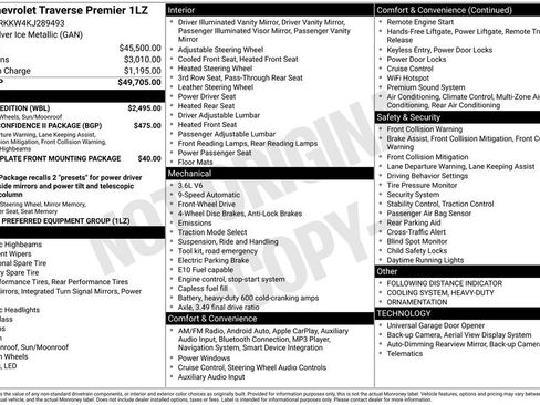 Used 2019 Chevrolet Traverse Premier w/ Redline Edition image 6