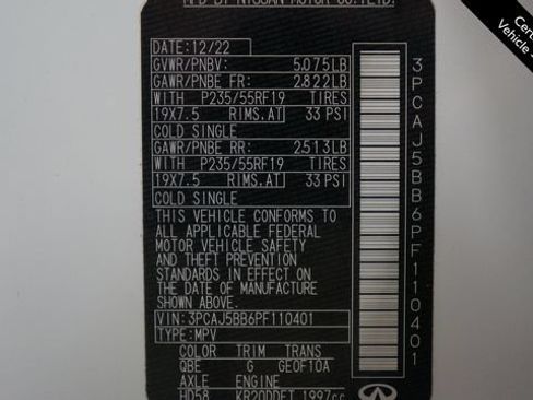 Certified 2023 INFINITI QX50 Luxe AWD/4WD image 95