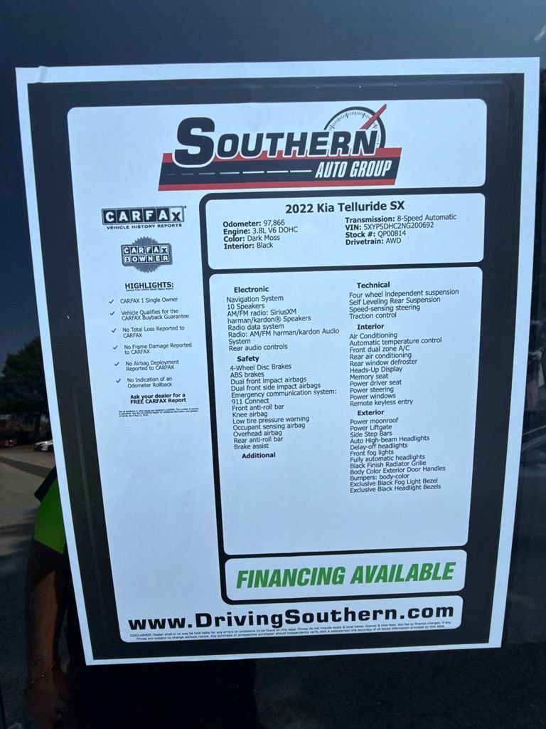 Used 2022 Kia Telluride SX w/ SX Prestige Package AWD/4WD image 12