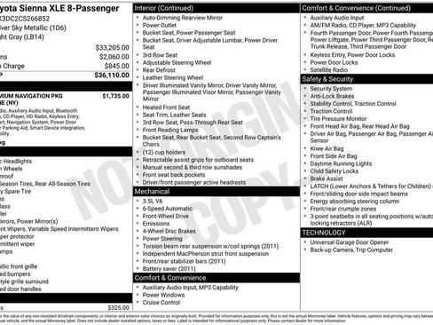Used 2012 Toyota Sienna XLE FWD image 20