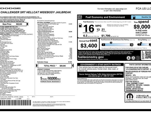 Used 2023 Dodge Challenger SRT Hellcat w/ Plus Package image 5