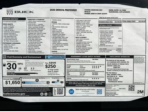 New 2026 Buick Envista Sport Touring w/ Convenience II Package FWD image 21