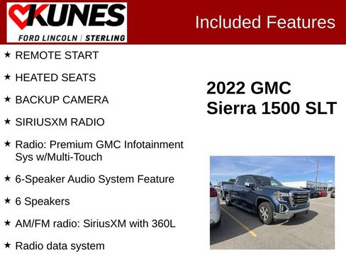 Used 2022 GMC Sierra 1500 SLT w/ X31 Off-Road Package AWD/4WD image 2