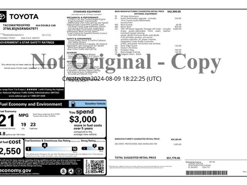 Used 2024 Toyota Tacoma TRD Off-Road w/ TRD Off Road Upgrade Package AWD/4WD image 2