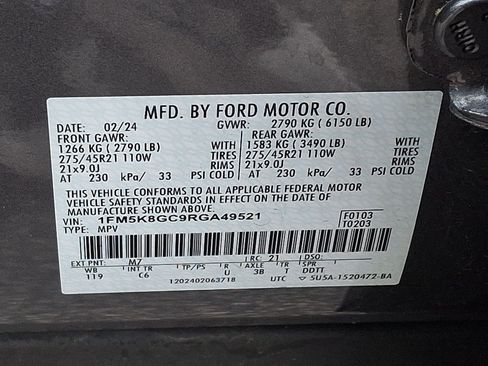 Certified 2024 Ford Explorer ST w/ Equipment Group 401A AWD/4WD image 26
