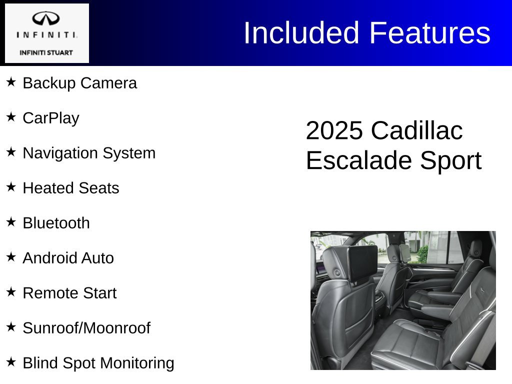 Used 2025 Cadillac Escalade Sport w/ LPO, ONYX Package AWD/4WD image 7