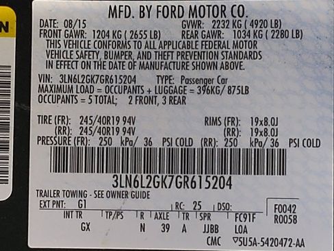 Used 2016 Lincoln MKZ w/ Equipment Group 300A Reserve FWD image 33
