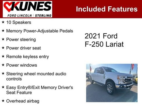 Used 2021 Ford F250 Lariat w/ Lariat Value Package image 3