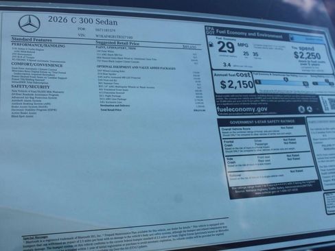 New 2026 Mercedes-Benz C 300 Sedan image 34