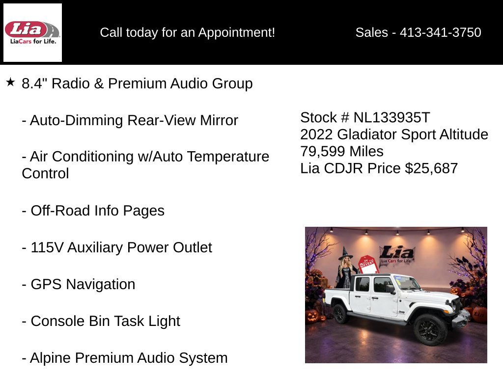 Certified 2022 Jeep Gladiator Sport AWD/4WD image 31