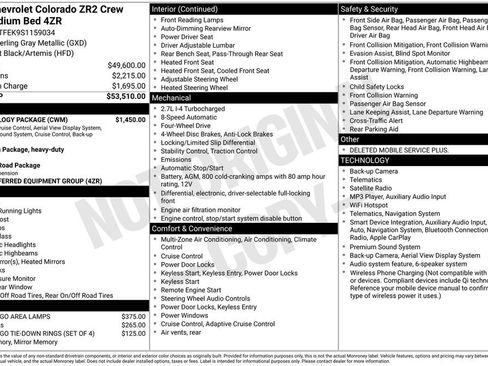 Used 2025 Chevrolet Colorado ZR2 w/ Technology Package AWD/4WD image 10