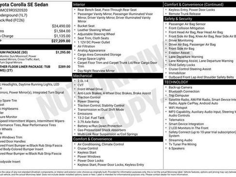 Used 2024 Toyota Corolla SE w/ SE Premium Package FWD image 43