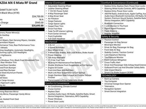 Used 2020 MAZDA MX-5 Miata RF Grand Touring image 9