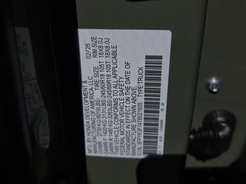 New 2026 Honda Ridgeline TrailSport+ image 16