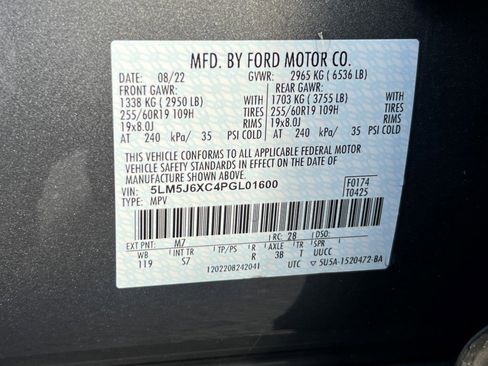 Certified 2023 Lincoln Aviator Standard Sport Utility w/ Elements Package image 29