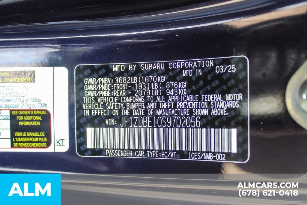 Used 2025 Subaru BRZ Limited RWD image 35