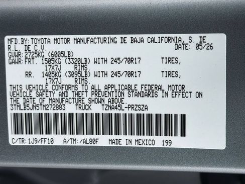 New 2026 Toyota Tacoma SR5 AWD/4WD image 36