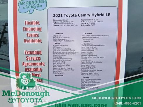 Used 2021 Toyota Camry LE image 7