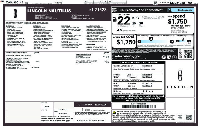 Used 2019 Lincoln Nautilus Reserve AWD/4WD image 2