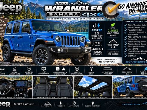 Certified 2023 Jeep Wrangler Unlimited Sahara w/ Cold Weather Group AWD/4WD image 2