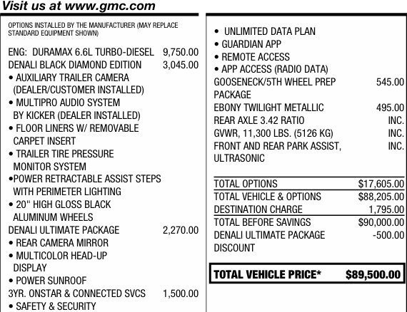Used 2023 GMC Sierra 2500 Denali w/ Denali Black Diamond Edition AWD/4WD image 2