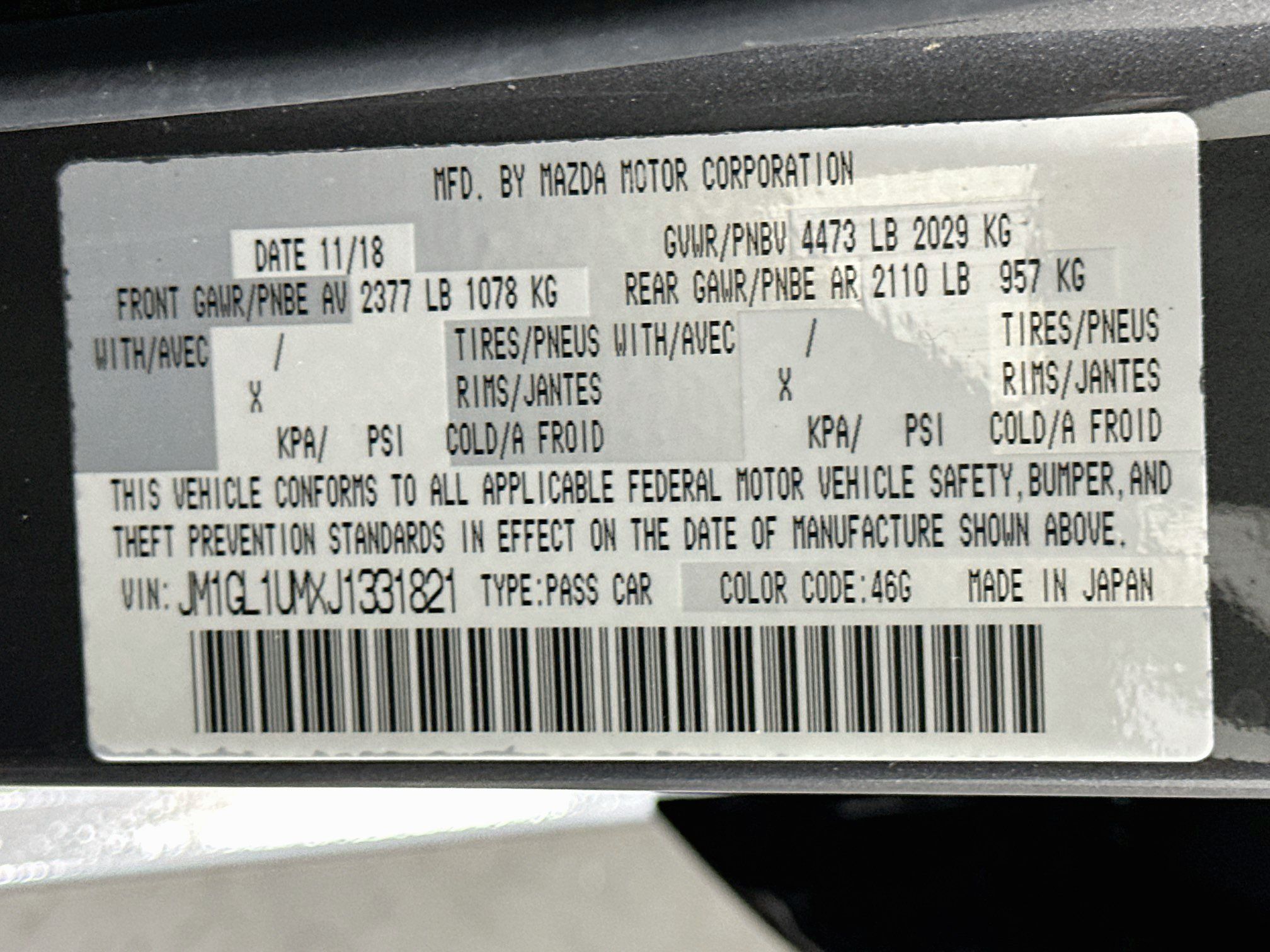 Used 2018 MAZDA MAZDA6 Sport FWD image 12