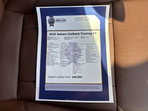 Used 2025 Subaru Outback Touring XT image 29